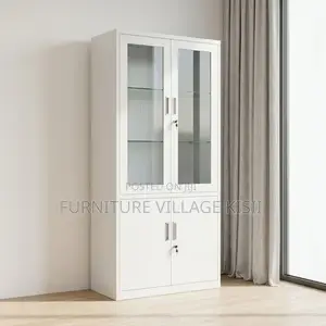 Half Glass Metallic Filing Cabinet