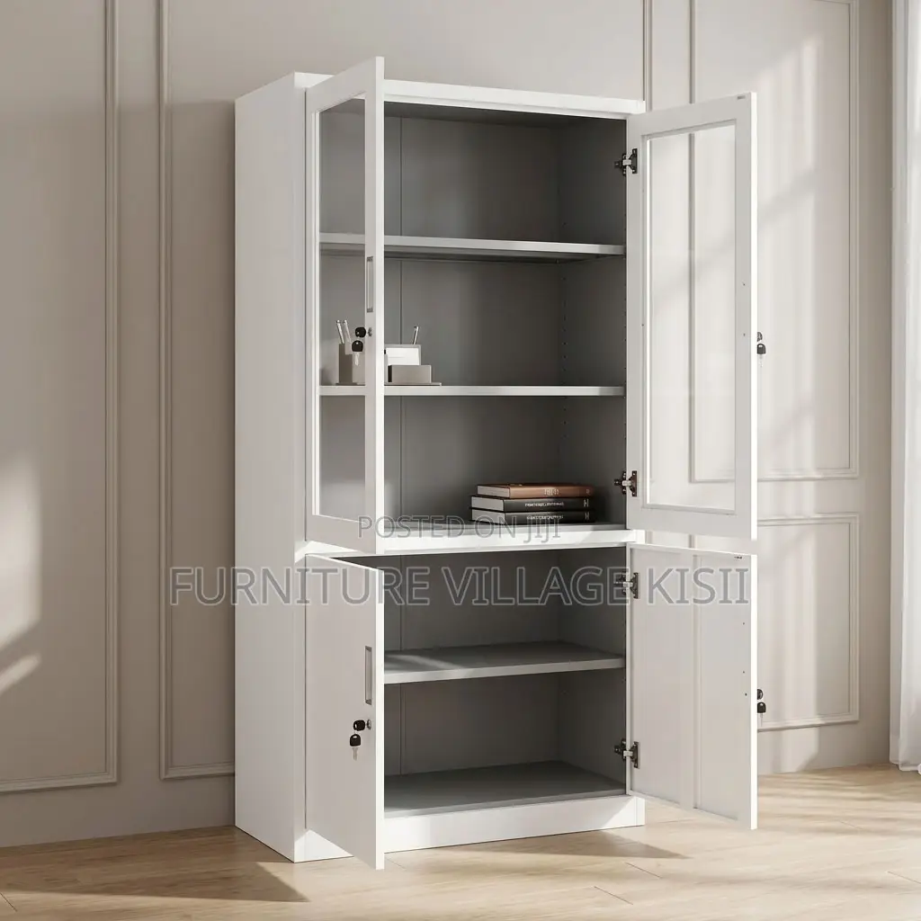 Half Glass Metallic Filing Cabinet