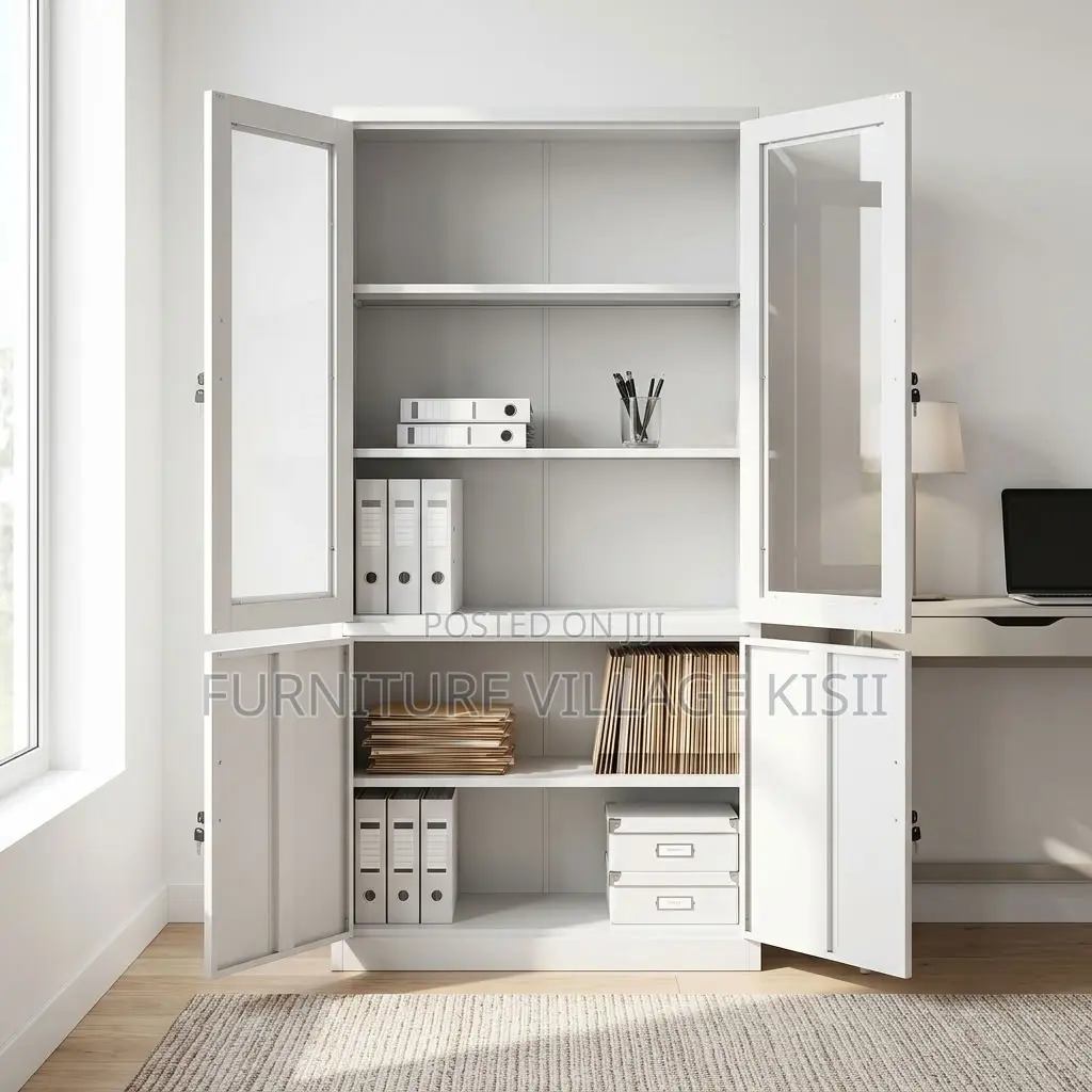 Half Glass Metallic Filing Cabinet