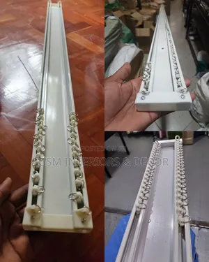 Aluminium Curtain Tracks Double With Stoppers-Rollers