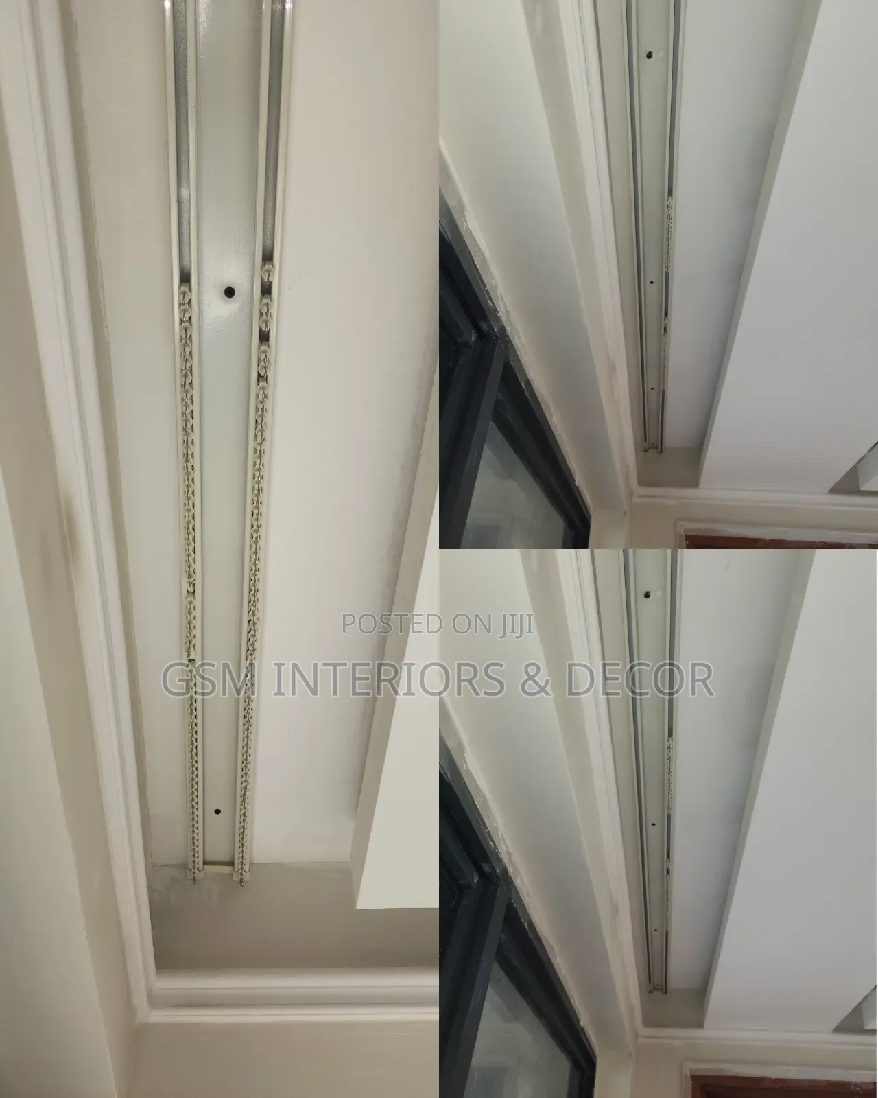 Aluminium Curtain Tracks Double With Stoppers-Rollers