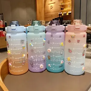 2l Motivational Water Bottle With Timing Straw