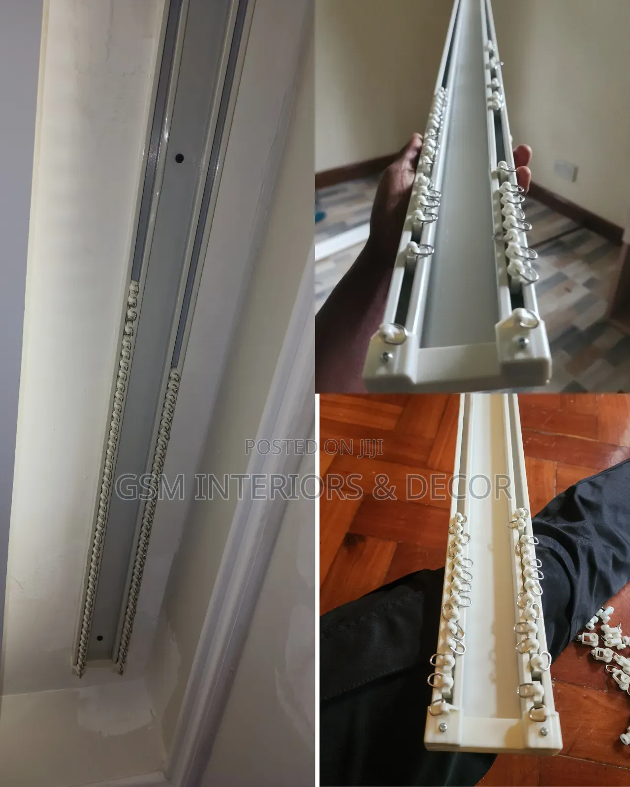 Aluminium Double Curtain Rails Rust Resistant