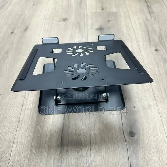 Aluminum Laptop Stand 360° Rotating Base Dual Cooling Fans