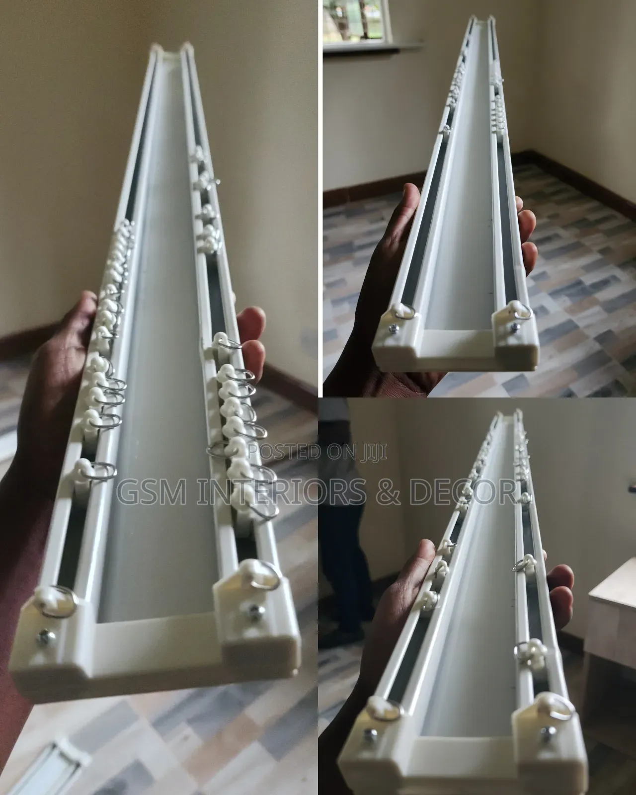 Aluminium Curtain Tracks With Bi-Railing Accessories