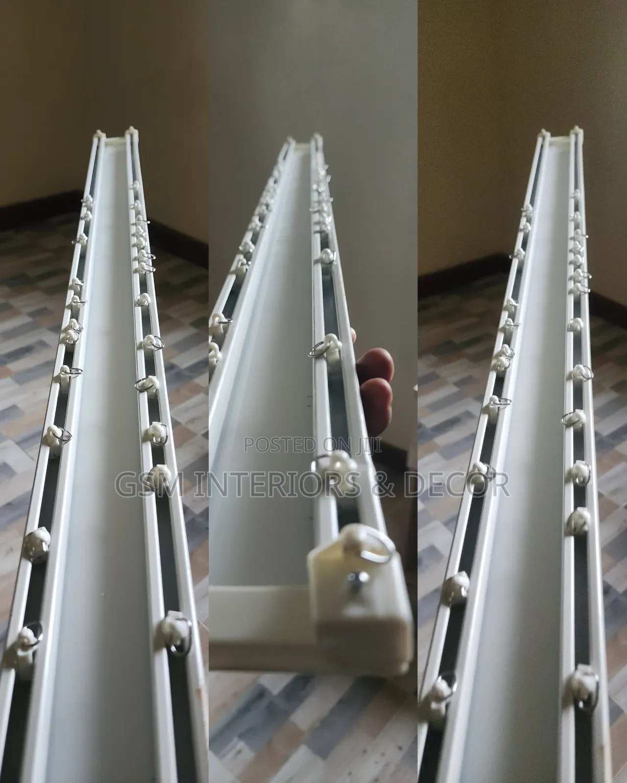Aluminium Curtain Tracks With Bi-Railing Accessories