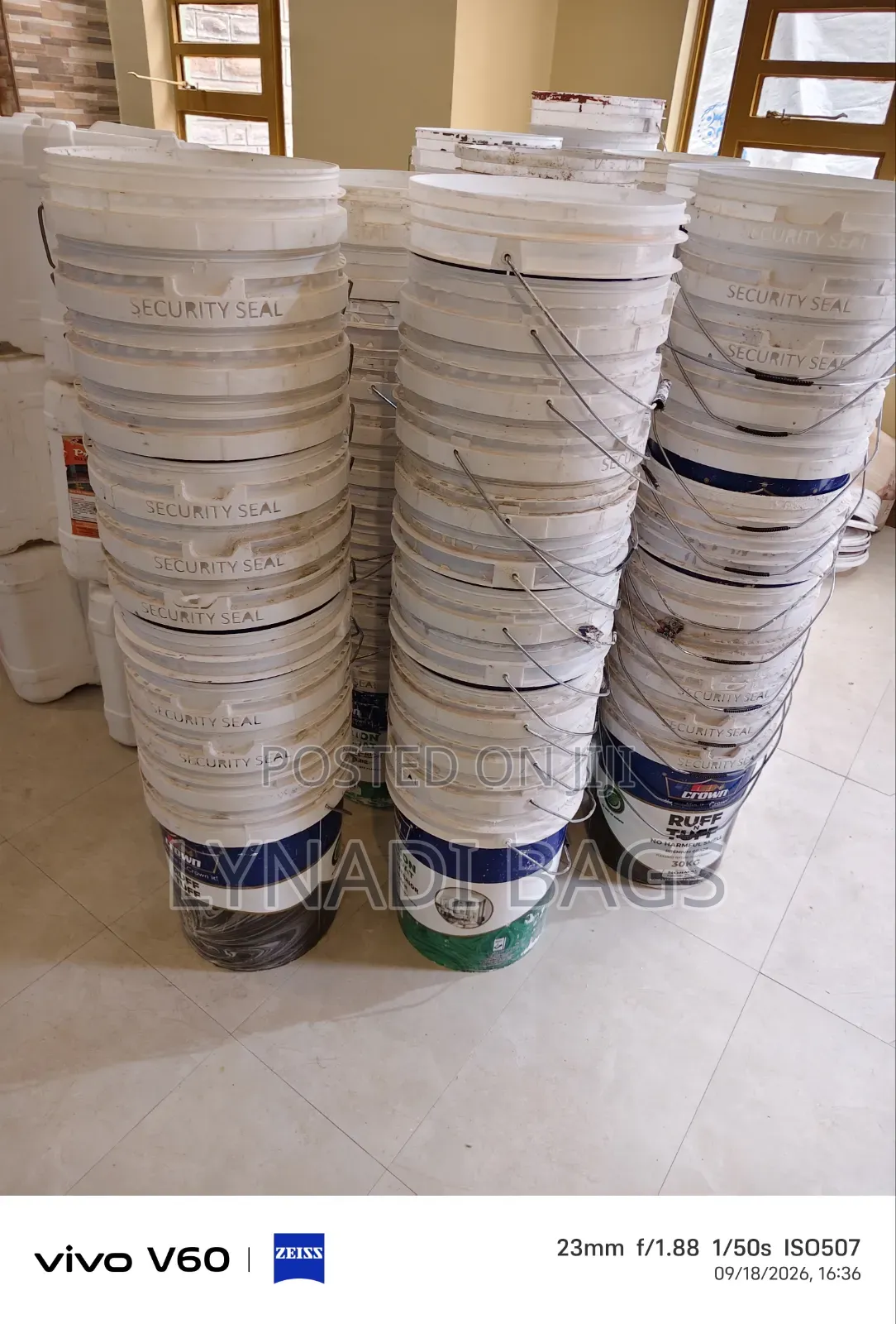 Empty Crown Paints Buckets(Ruff and Tuff)