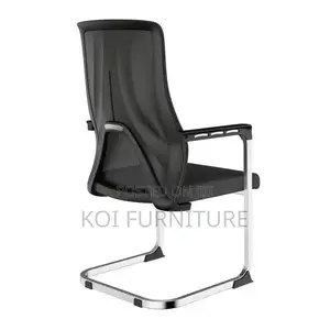 Office Chair : Black Ergonomic Mesh Office Visitor Chair