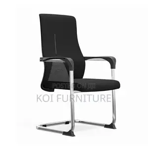Office Chair : Black Ergonomic Mesh Office Visitor Chair