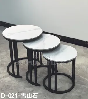 Luxury 3-in-1 Pure Marble Executive Coffee Table Set