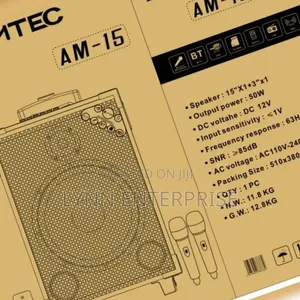 Amtec Trolley Speaker 15" AM15 With Microphone