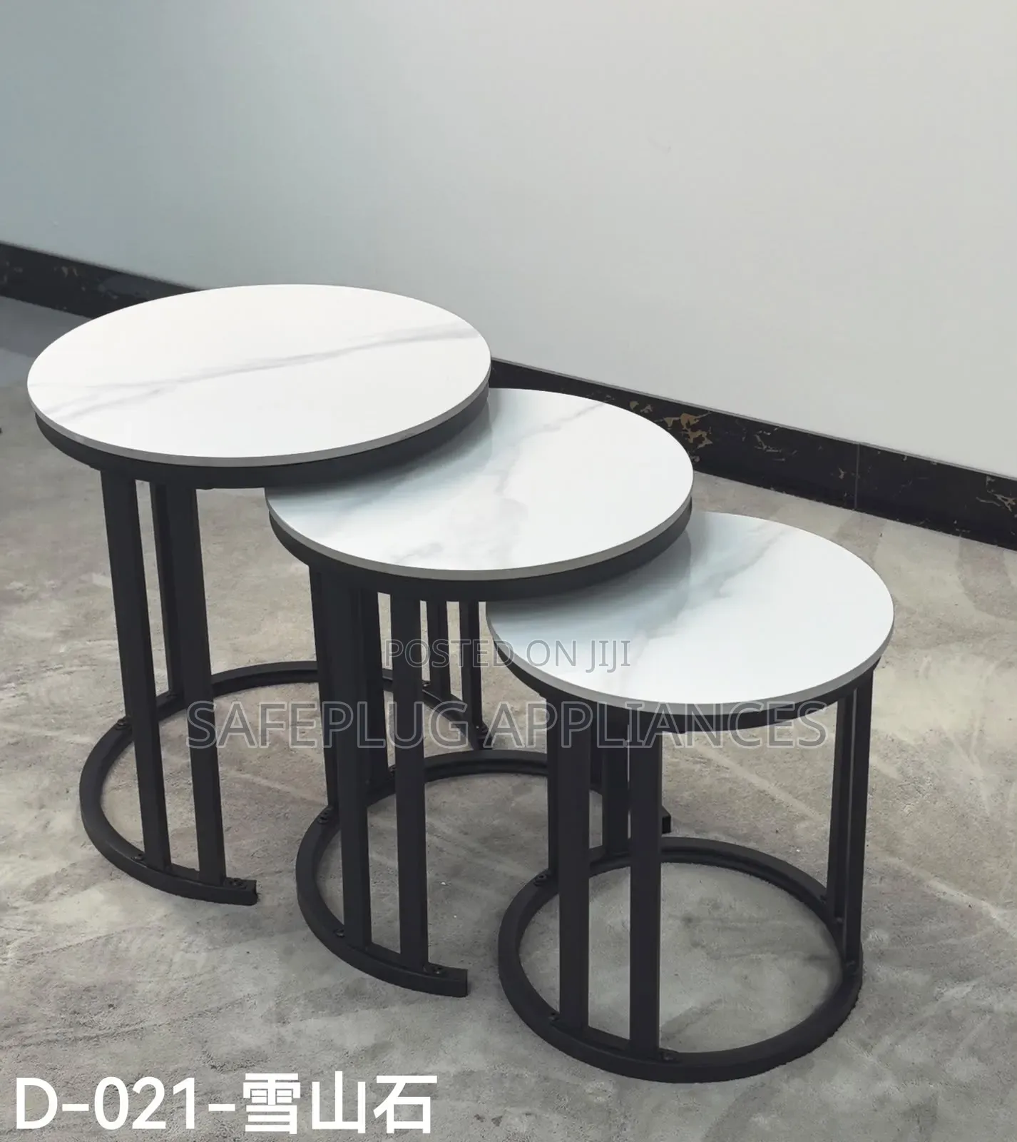 Luxury 3-in-1 Pure Marble Executive Coffee Table Set
