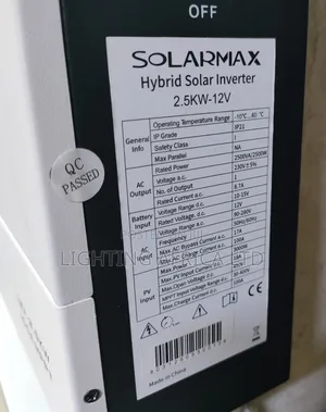 Solarmax 2.5kw - 12v Hybrid Inverter 100A MPPT Inbuilt Controller