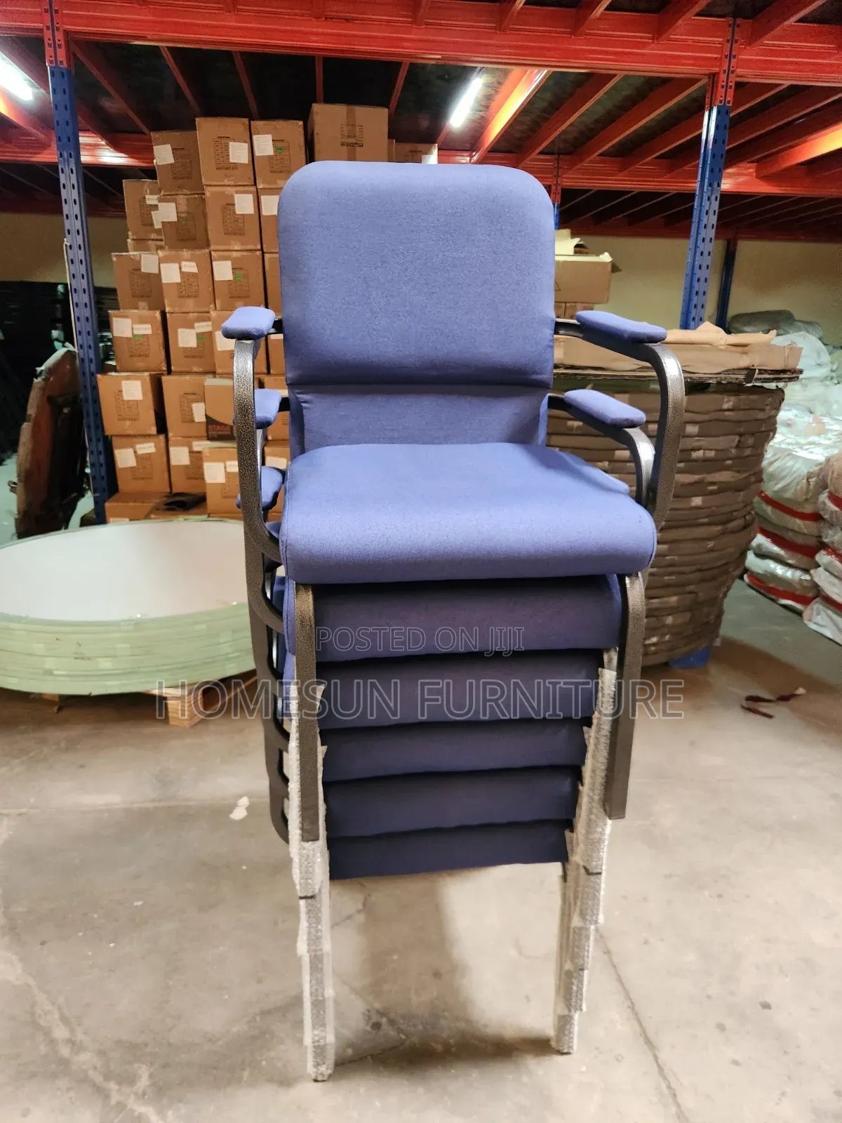 Blue Conference Chair Stackable