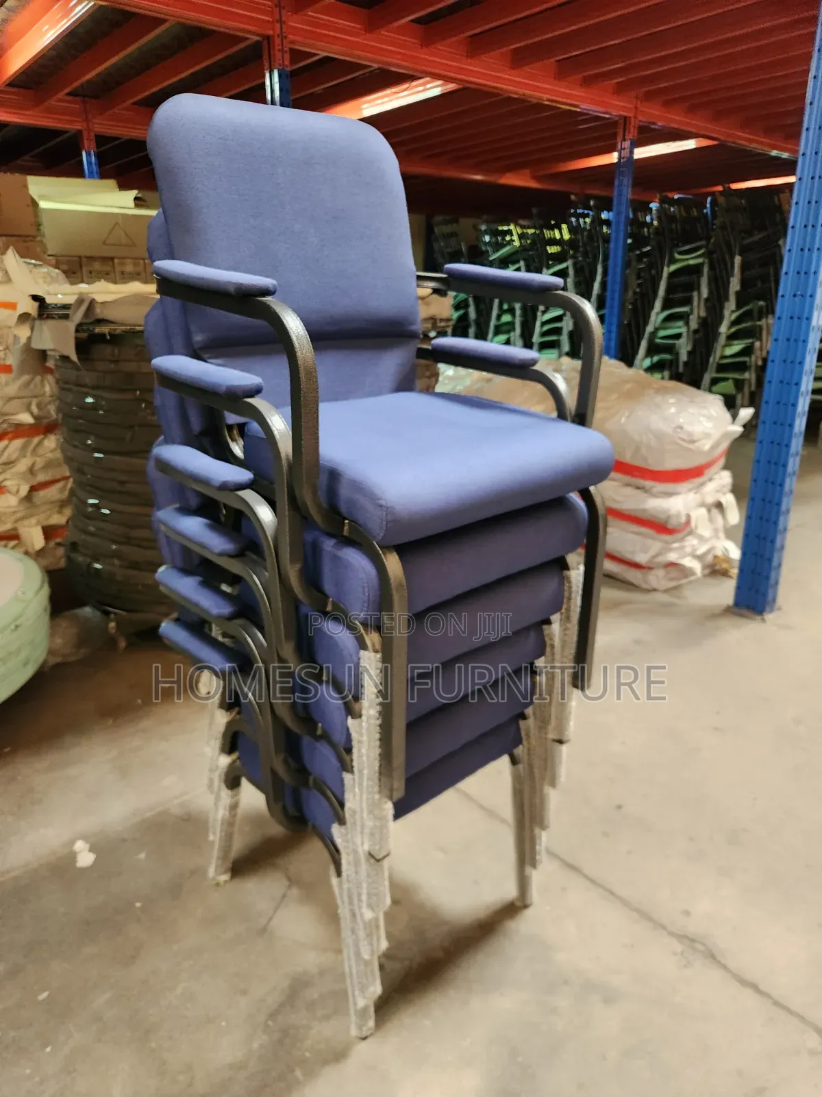 Blue Conference Chair Stackable