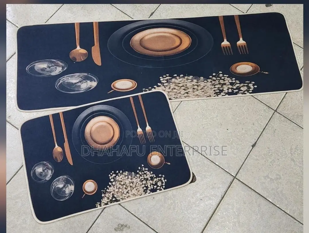 2pcs Rubber Kitchen Mats – Non-Slip Anti-Fatigue Set
