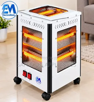 ElectroMate QH02 2000W 5-Sided Quartz Room Heater – Ortable Powerful