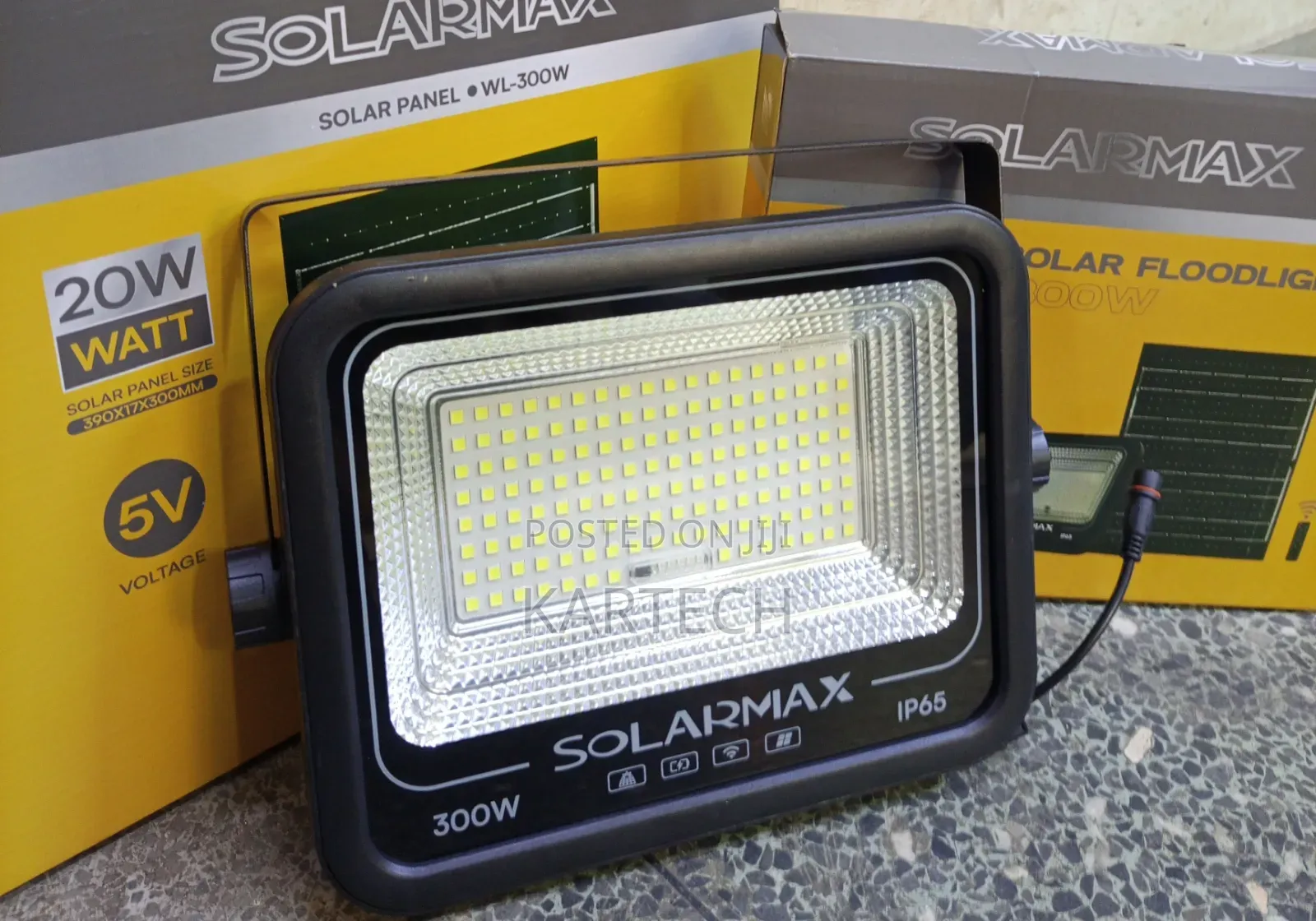 Solarmax 300W Outdoor Solar Flood Lamp With Solar Panel
