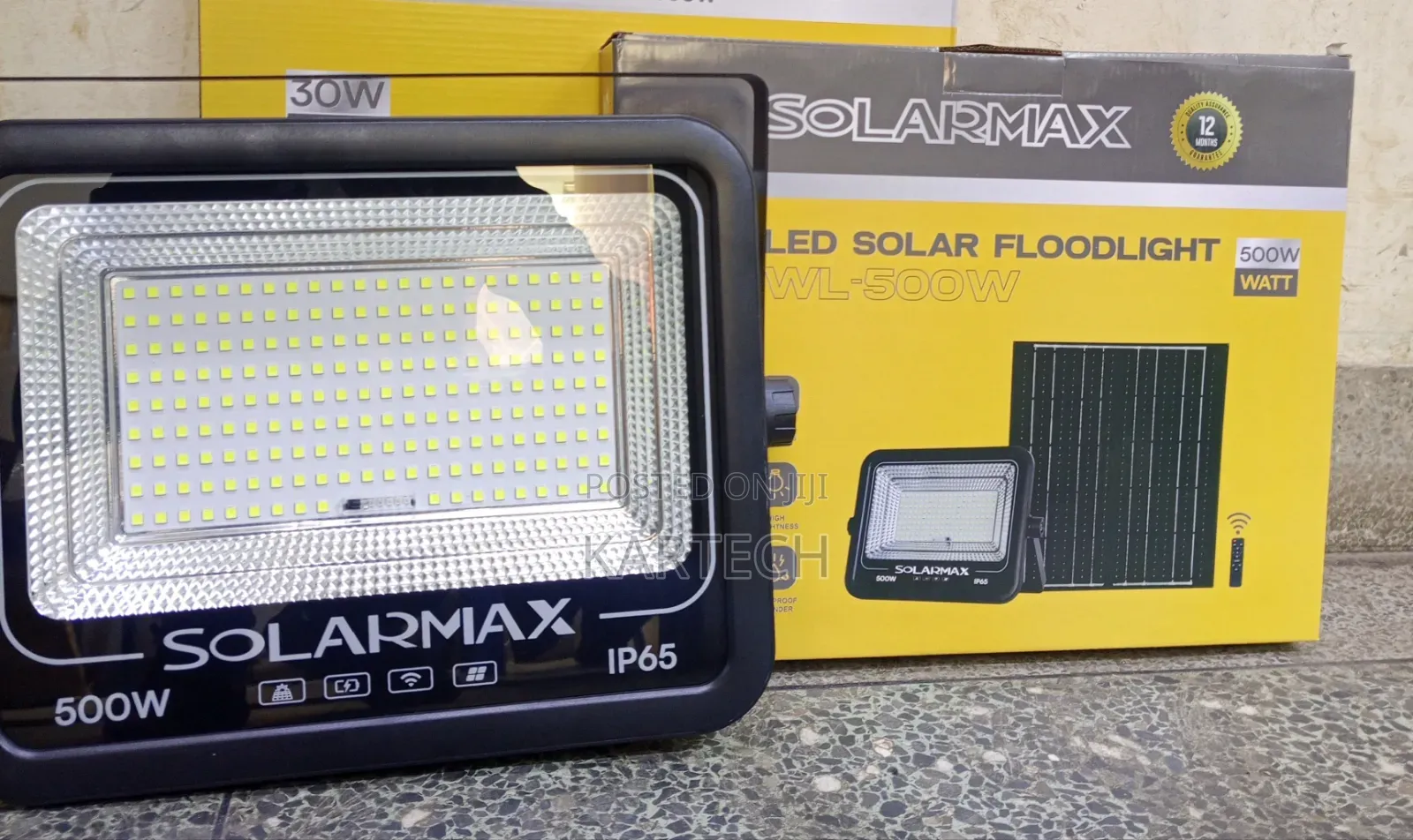 Solarmax 500W LED Solar Flood Light With Remote Control