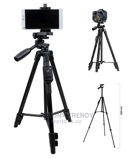 YUNTENG 5208 Aluminum Tripod With 3-Way Head Bluetooth - thumbnail 3