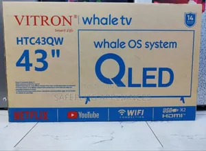 Vitron Whale 43" Smart QLED TV– Modern Design Immersive Viewing