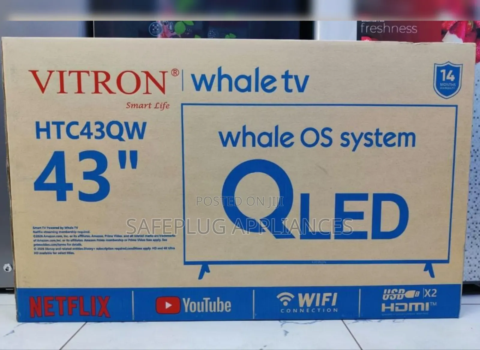 Vitron Whale 43" Smart QLED TV– Modern Design Immersive Viewing