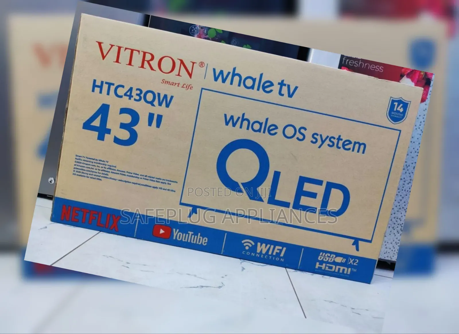 Vitron Whale 43" QLED Smart TV – Premium Viewing Experience