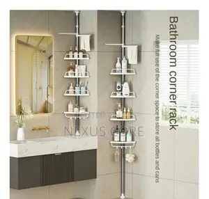 4 Tier Adjustable Telescopic Multi-Corner Shelf Organiser