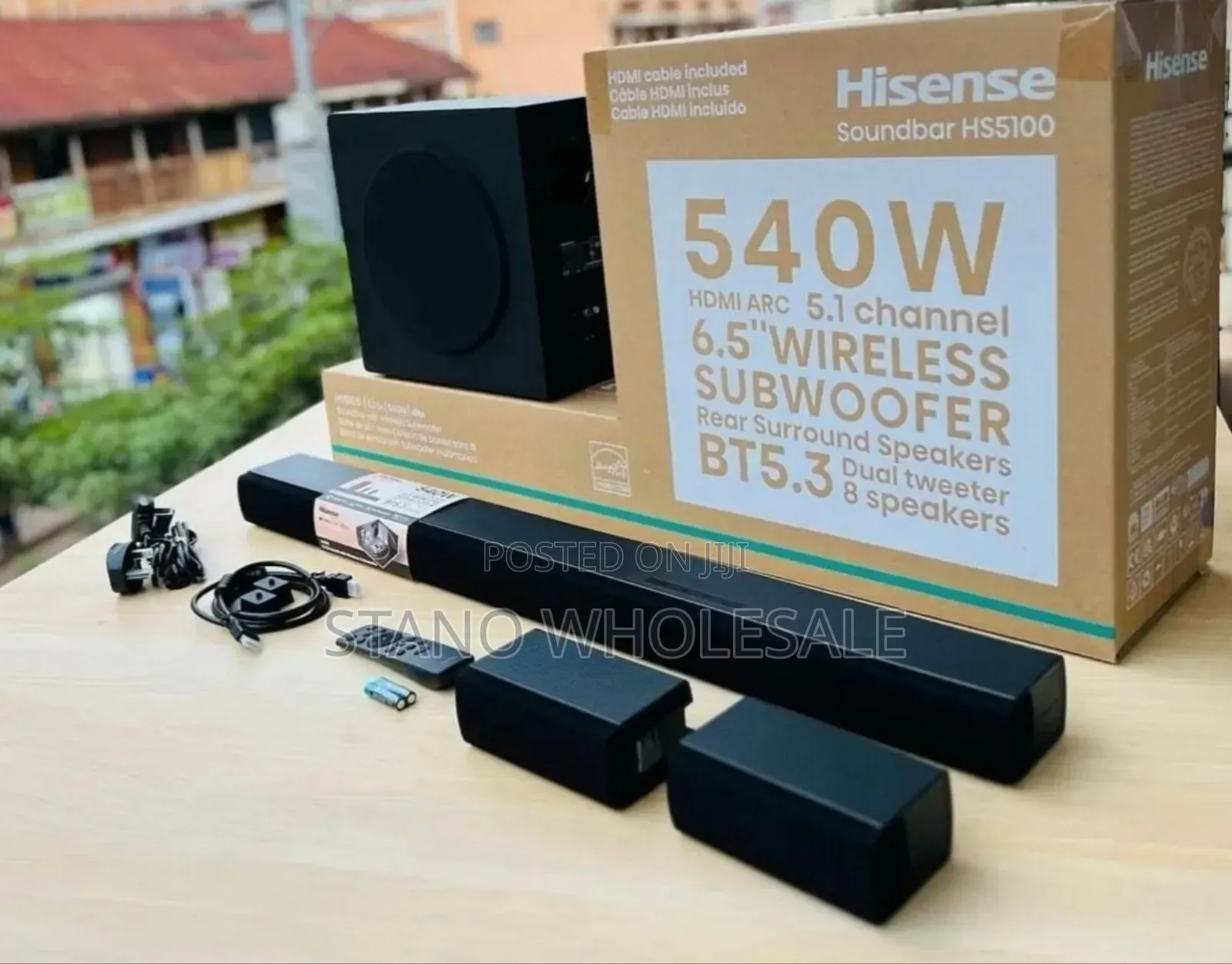 Hisense 5.1,sound Bar Brown Box