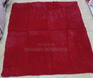 Fluffy Shaggy Carpets – Soft Plush Rugs | Brown, Red Wave Pattern