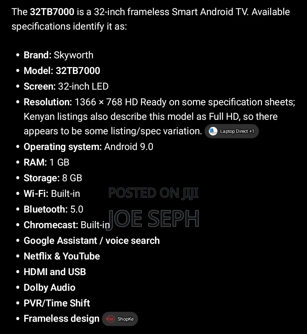 Skyworth Smart TV for Sale