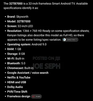Skyworth Smart TV for Sale