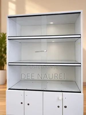 White Salon Cosmetics Display Cabinet With Storage