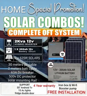 2kva - 200Ah Home Total Off-Grid - (2)625W Solar Panels Installation