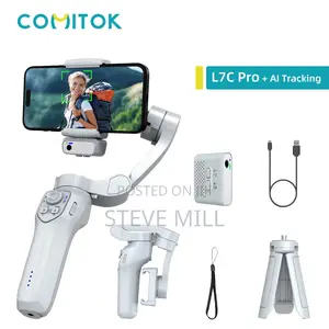 COMITOK L7C Pro 3-Axis AI Gimbal | Magnetic Tracker + Fill Light