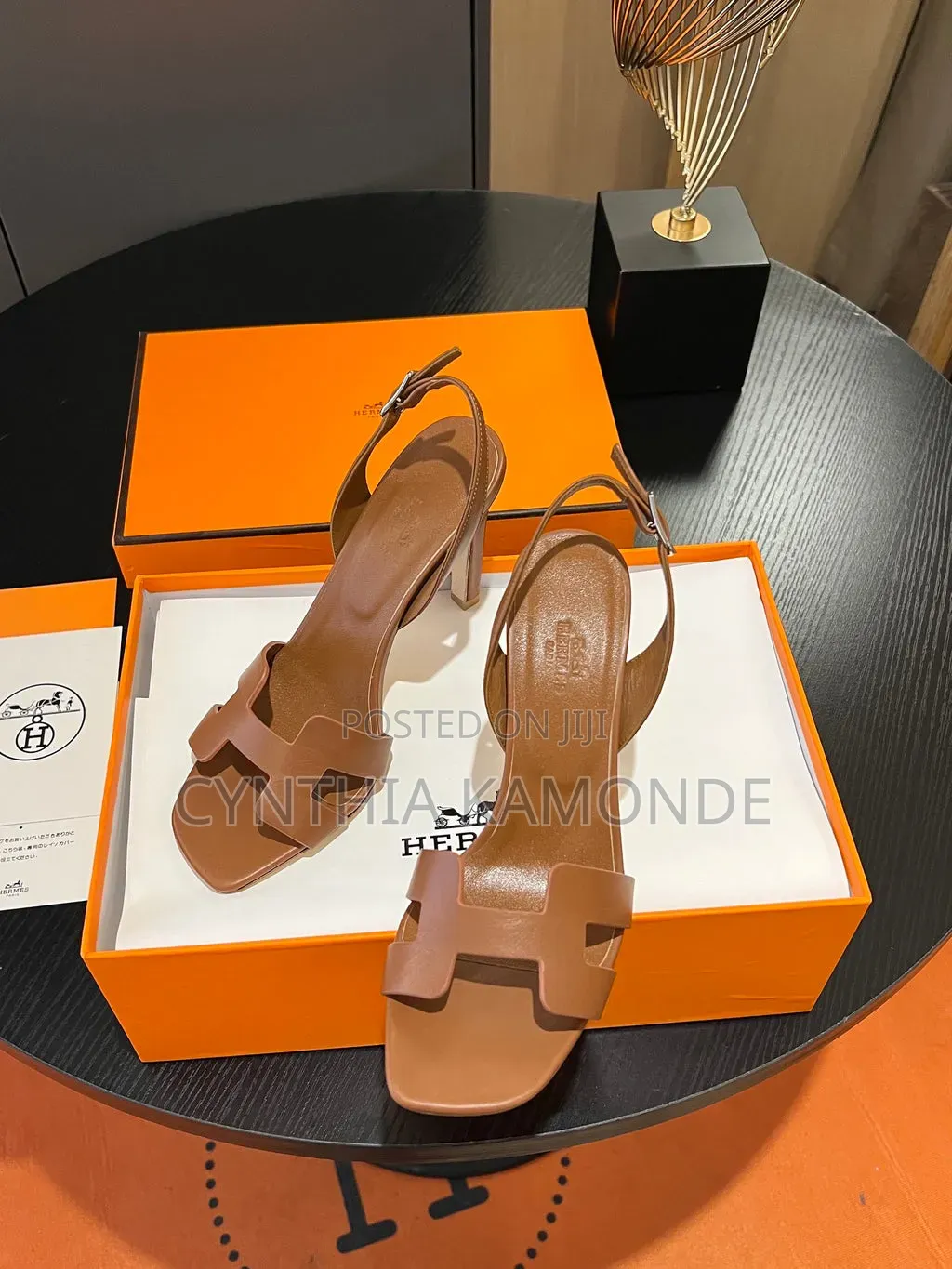 Leather Slingback Heels