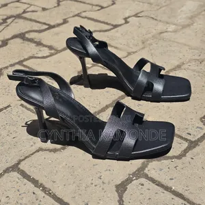 Leather Slingback Heels
