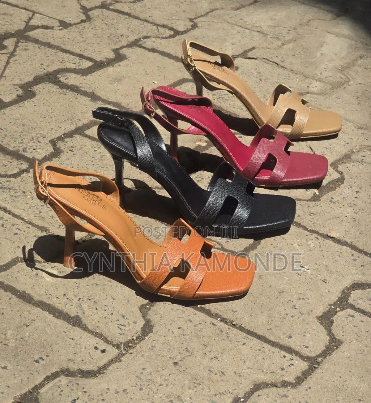 Leather Slingback Heels
