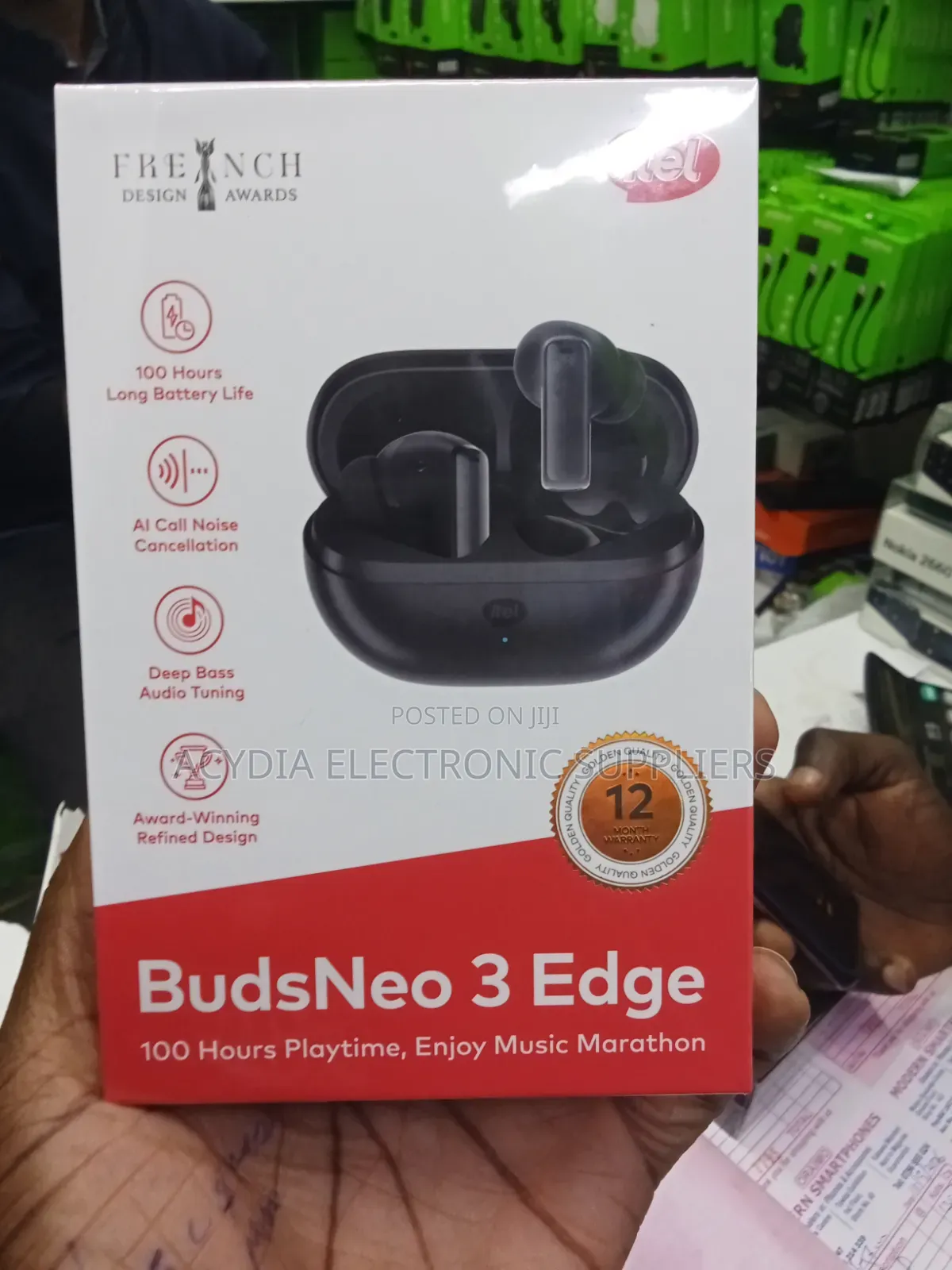 Itel Budsneo 3 Edge Bluetooth Earbuds 100 Hours Play Time