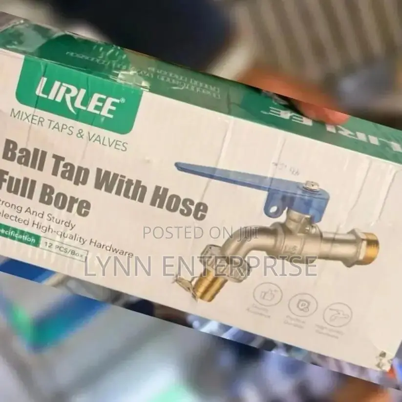 Lirlee WASHING MACHINE TAPS Ball Tap With Hose Full Bore
