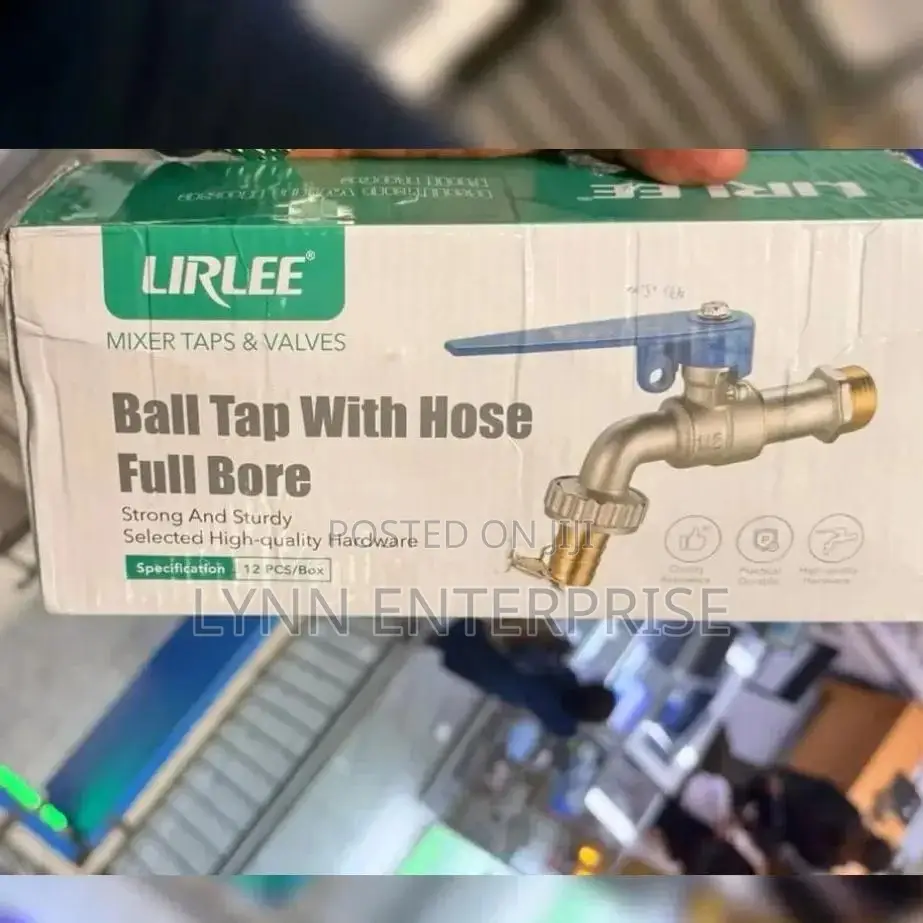 Lirlee WASHING MACHINE TAPS Ball Tap With Hose Full Bore