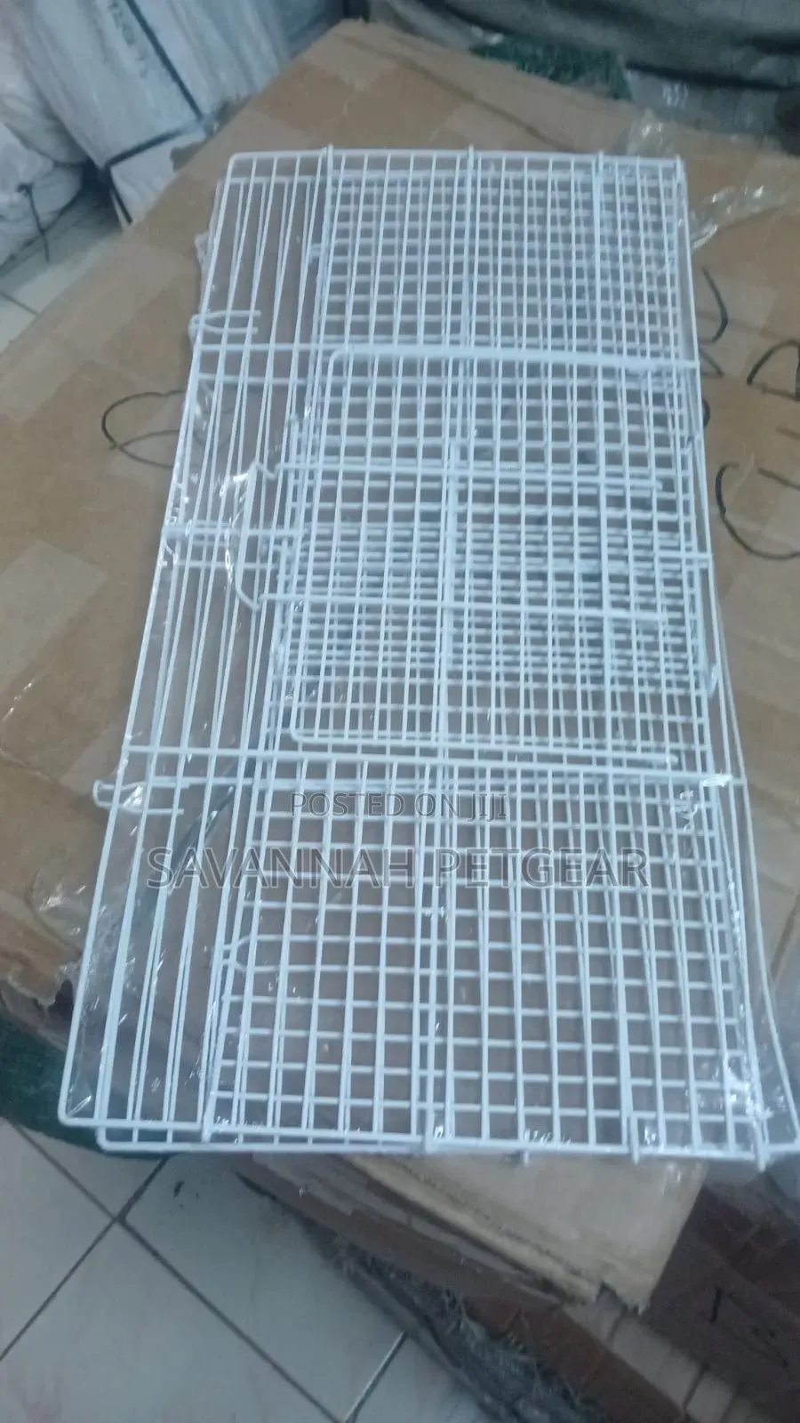 Metal Wire Pet Cage With a Removable Plastic Base Tray, Bottle, Wheel
