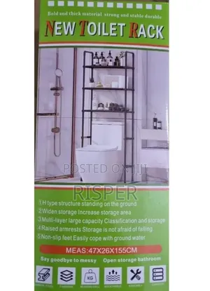 Black DETACHABLE 3 Layer Toilet Rack