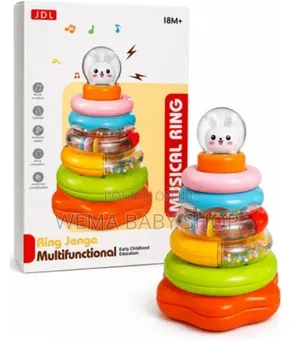 Colorful Musical JENGA/stacking Ring Toy