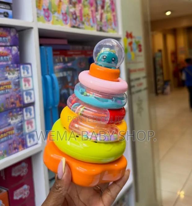 Colorful Musical JENGA/stacking Ring Toy - thumbnail 3
