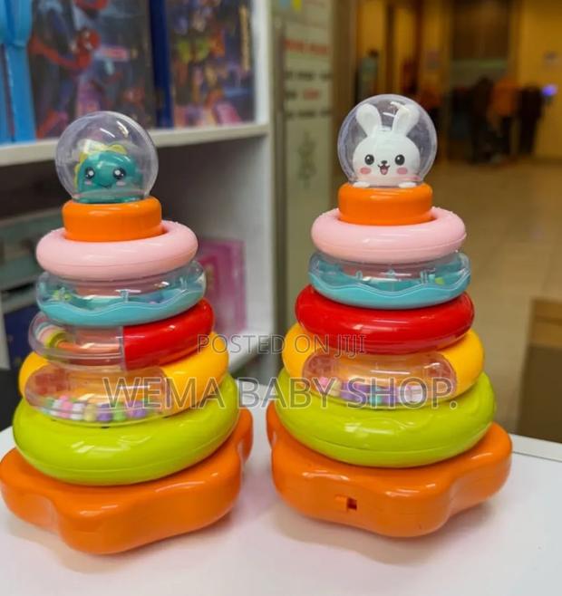 Colorful Musical JENGA/stacking Ring Toy - thumbnail 4
