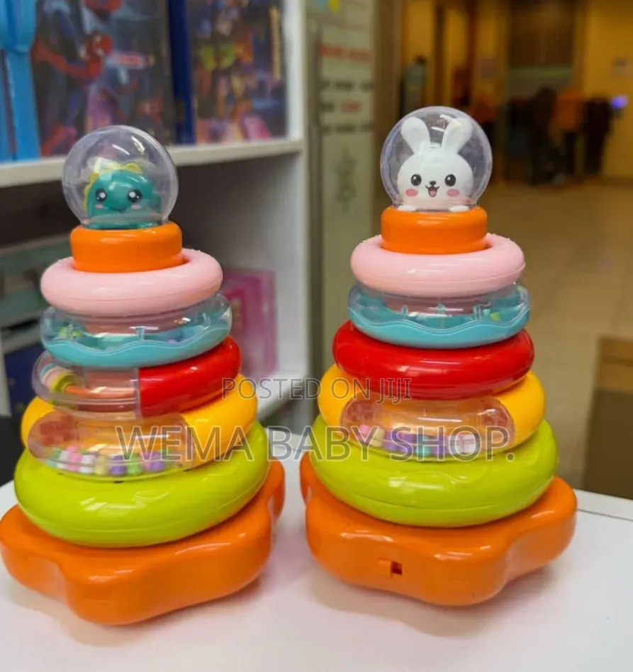 Colorful Musical JENGA/stacking Ring Toy
