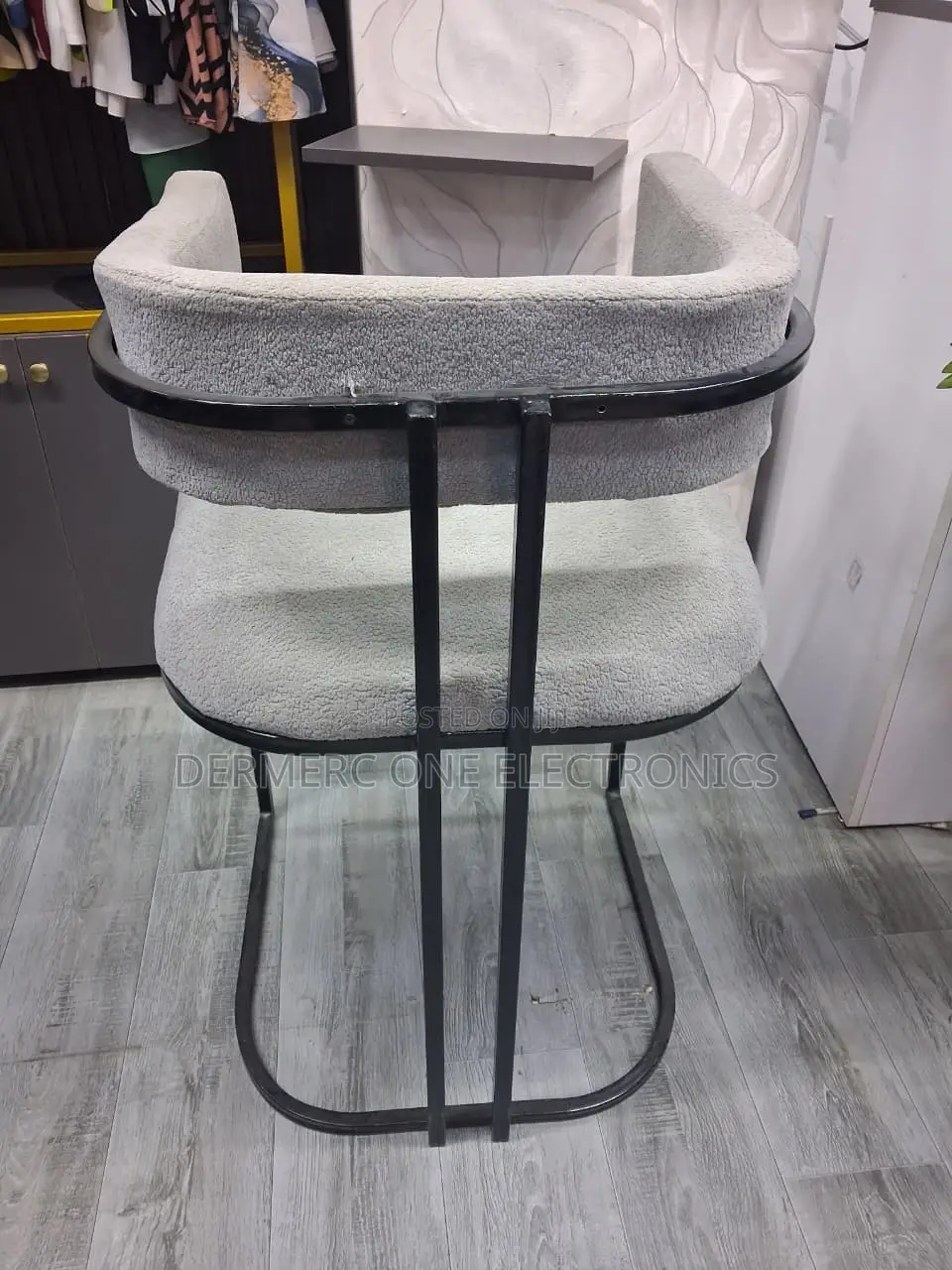 Modern High Counter Chairs, Color Gray