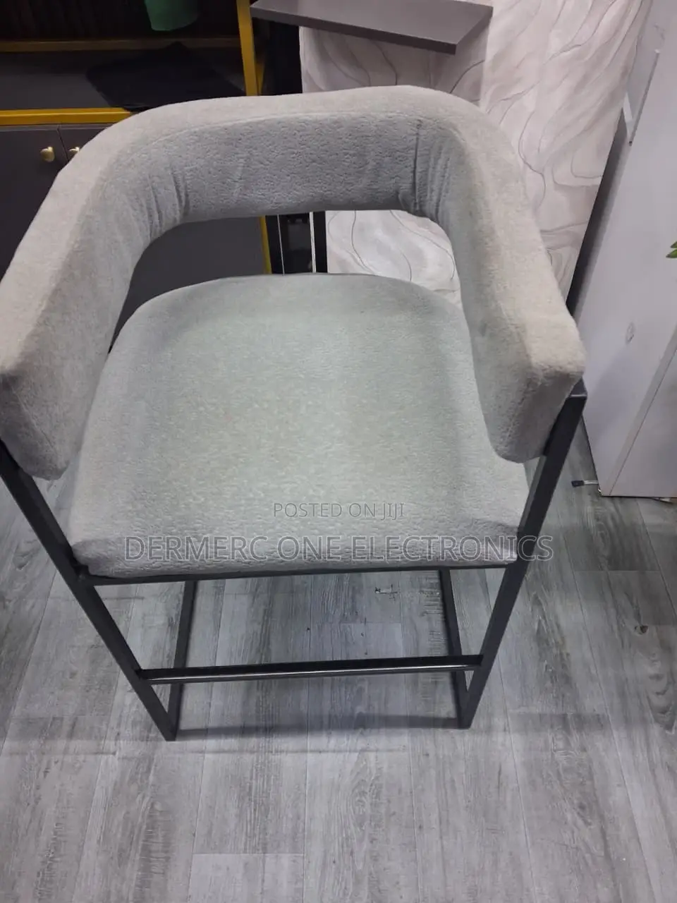 Modern High Counter Chairs, Color Gray