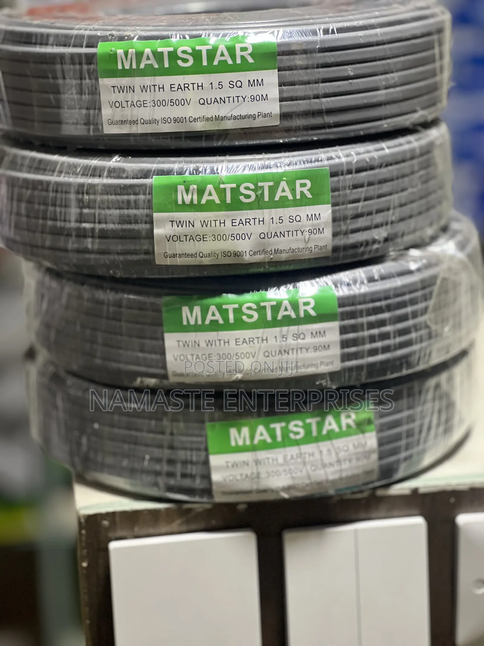 Matstar Twin With Earth 1.5 Sq Mm - 90m Roll
